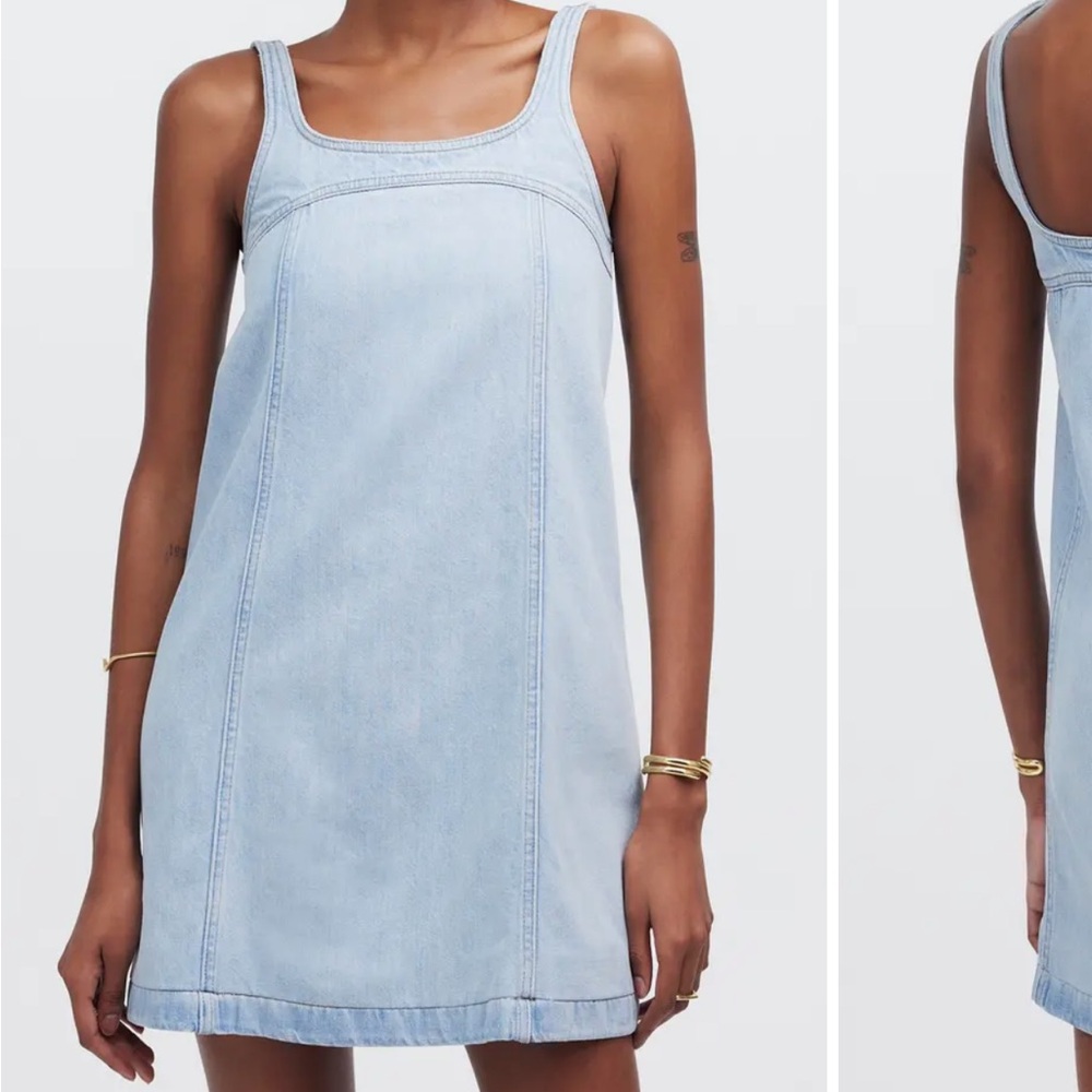 Madewell Light Blue Denim Sleeveless Dress